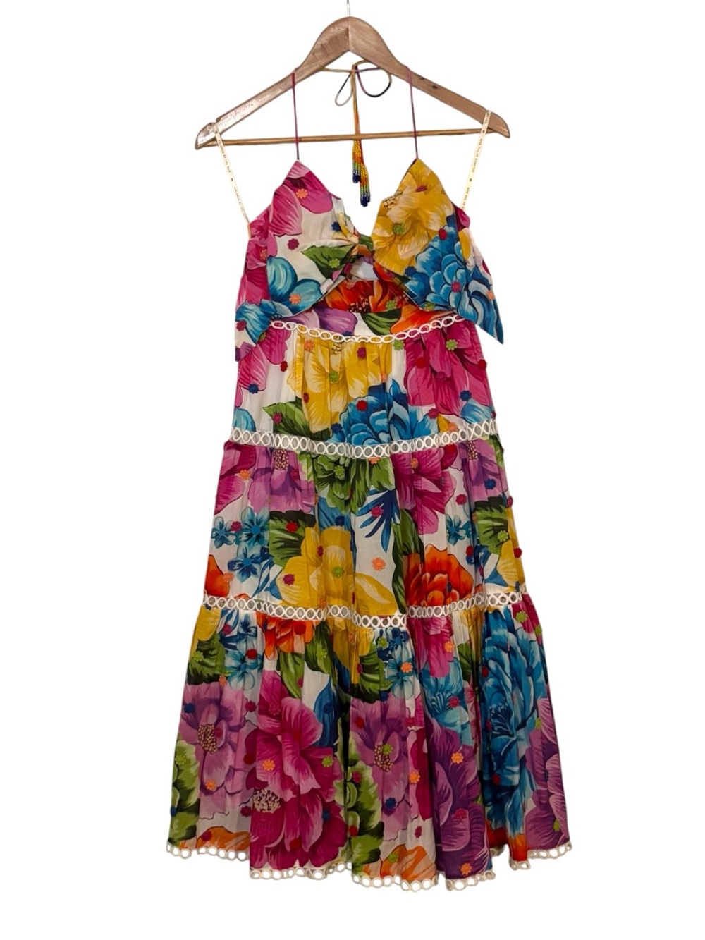 Farm Rio Chita Flower Midi Dress - Picture 2 of 4